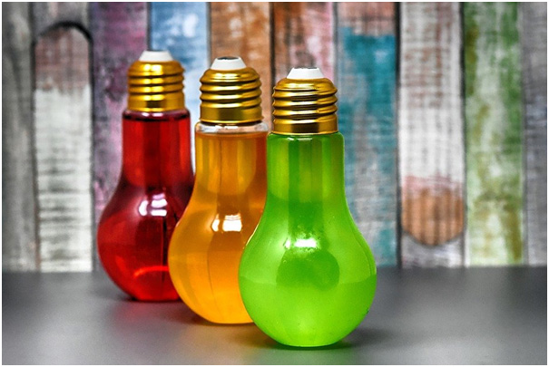 colorful light bulb